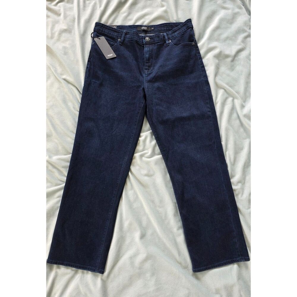 Hudson Women's Mid Rise Straight Jeans Size 14/34 Obscurity Blue Stretch NWT